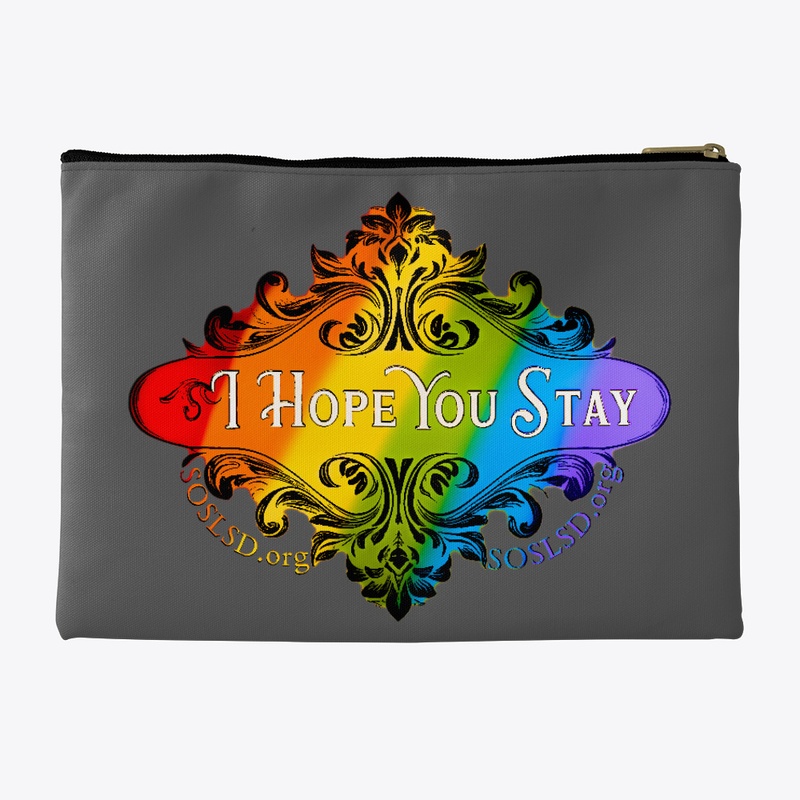 Hope You Stay rainbow keepsake pouch