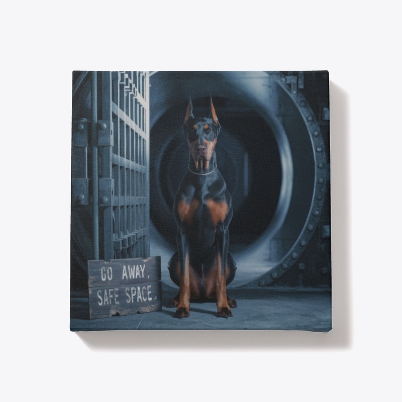 Guard Dog Canvas - Go Away Safe Space