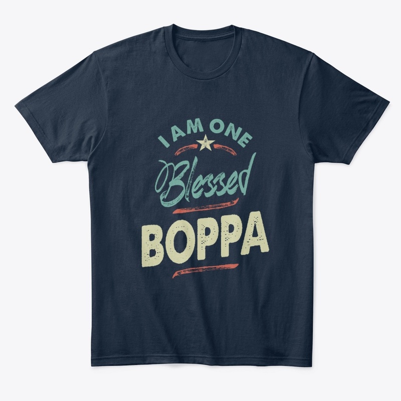 Mens I Am One Blessed Boppa Father Gift