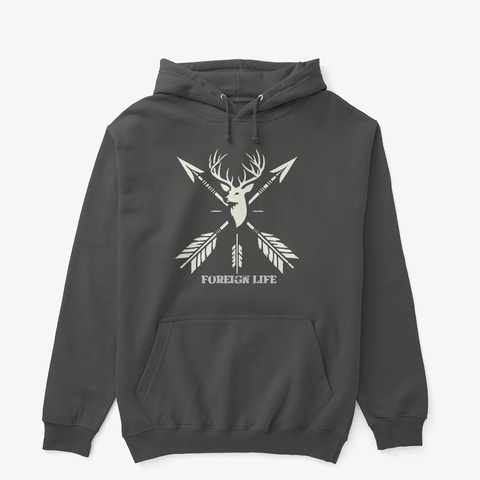 Foreign Life Deer Hunting Dark Heather T-Shirt Front