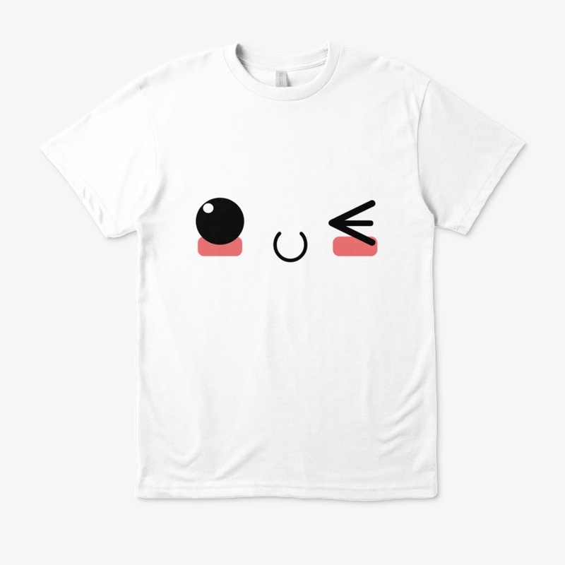 Kawaii japanese anime face design: lucky