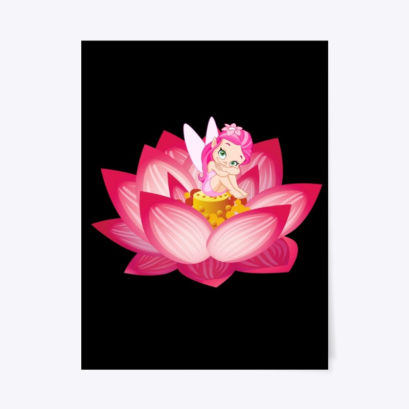 Cute Fairy Water Lily Design