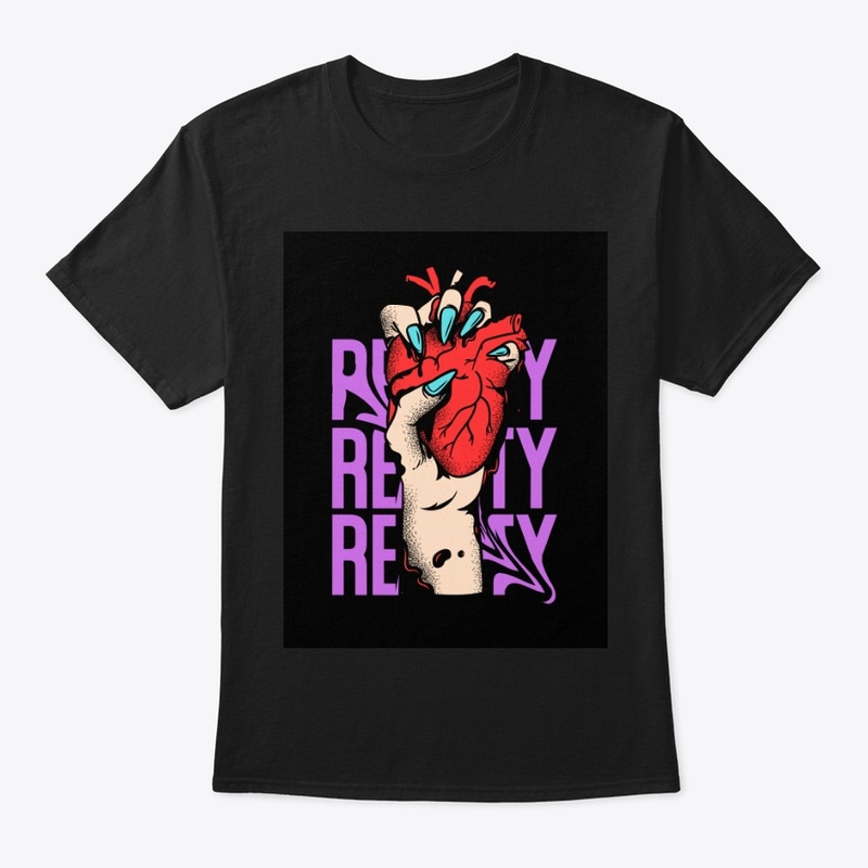 Love in Every Stich Heart Design T-Shirt