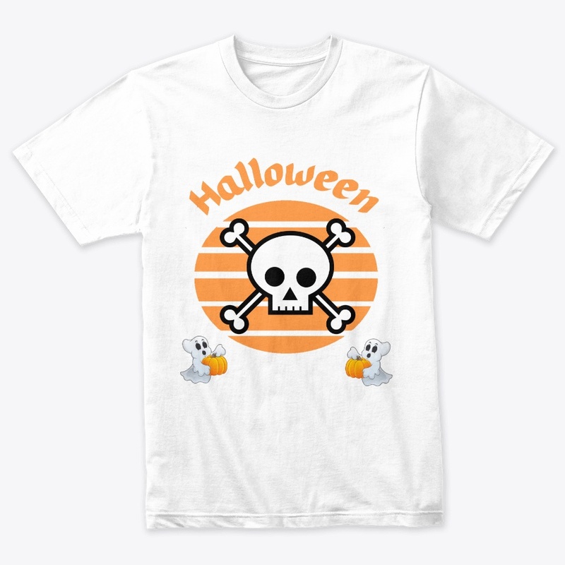 Happy Halloween - Skull and ghosts