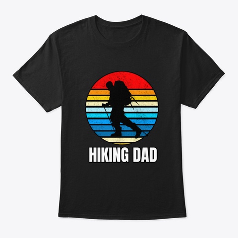 Hiking Dad 6 Riej Black T-Shirt Front