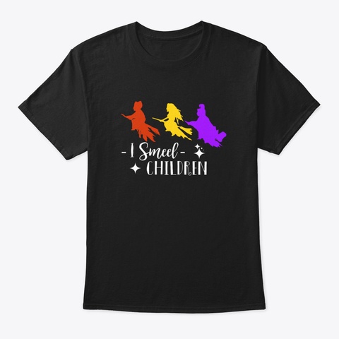 I Smeel Children Funny Halloween Gift Black T-Shirt Front