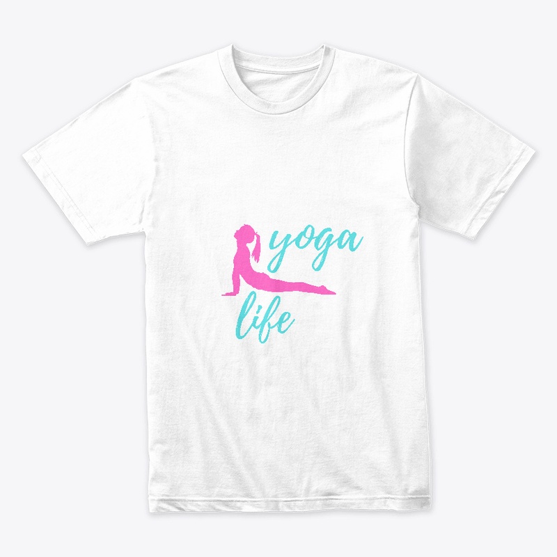 Yoga Life Pink and blue exersize tee