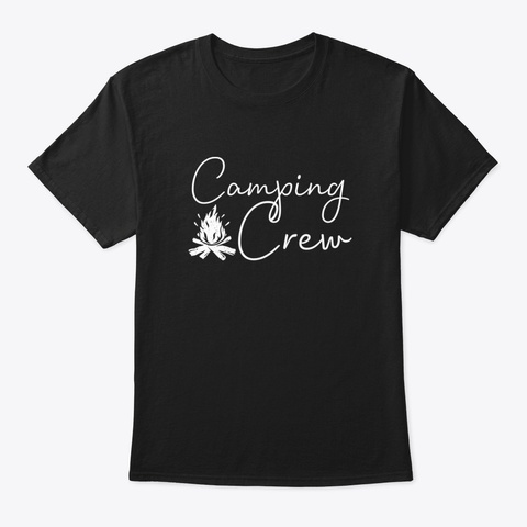 Camping Crew Aksgl Black T-Shirt Front