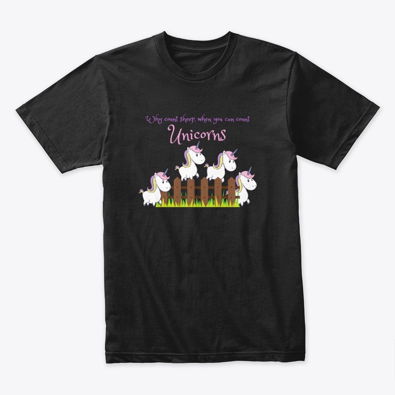 Cute Unicorns Jumping Over a Fence