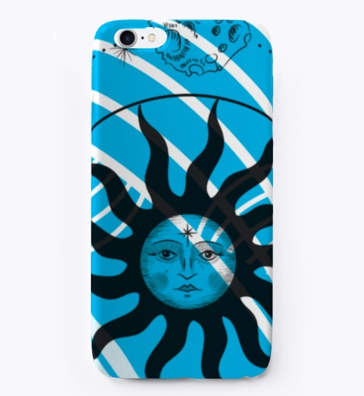 Bright Blue Sun Pattern