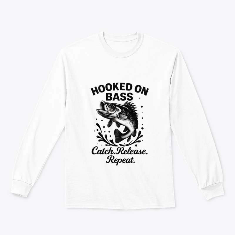 Hooked on Bass Fishing Tee