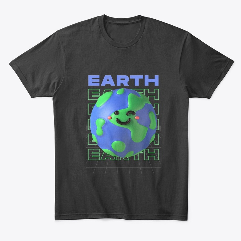 Earth Graphic Black T-Shirt
