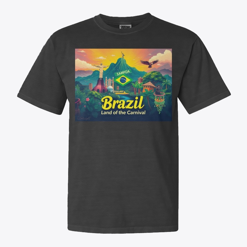 Brazil Vibrant Skyline Art
