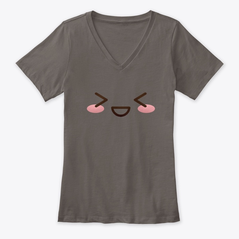 Kawaii japanese anime face design: shy