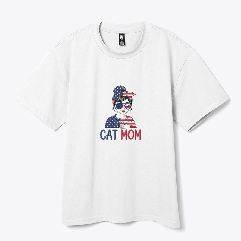 Patriotic Cat Mom - USA Style