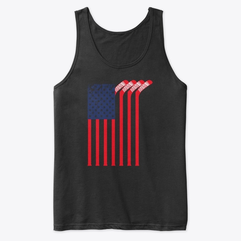 Hockey Stick American Flag USA Gifts