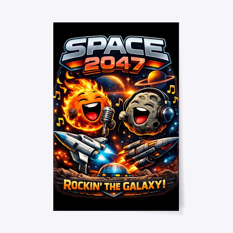 Space 2047 rockin the galaxy poster