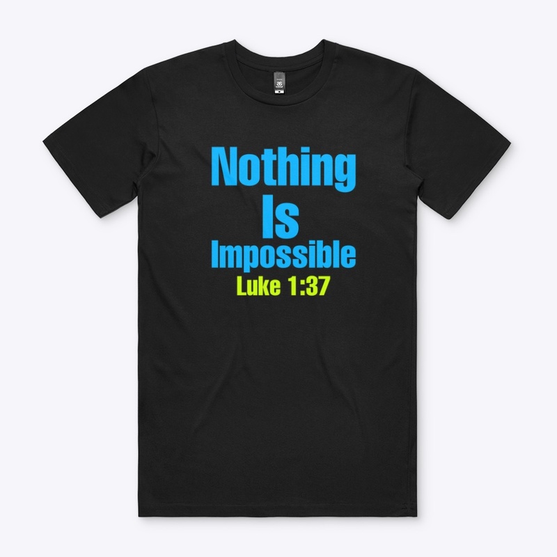 Luke 1:37 -Blue & Green