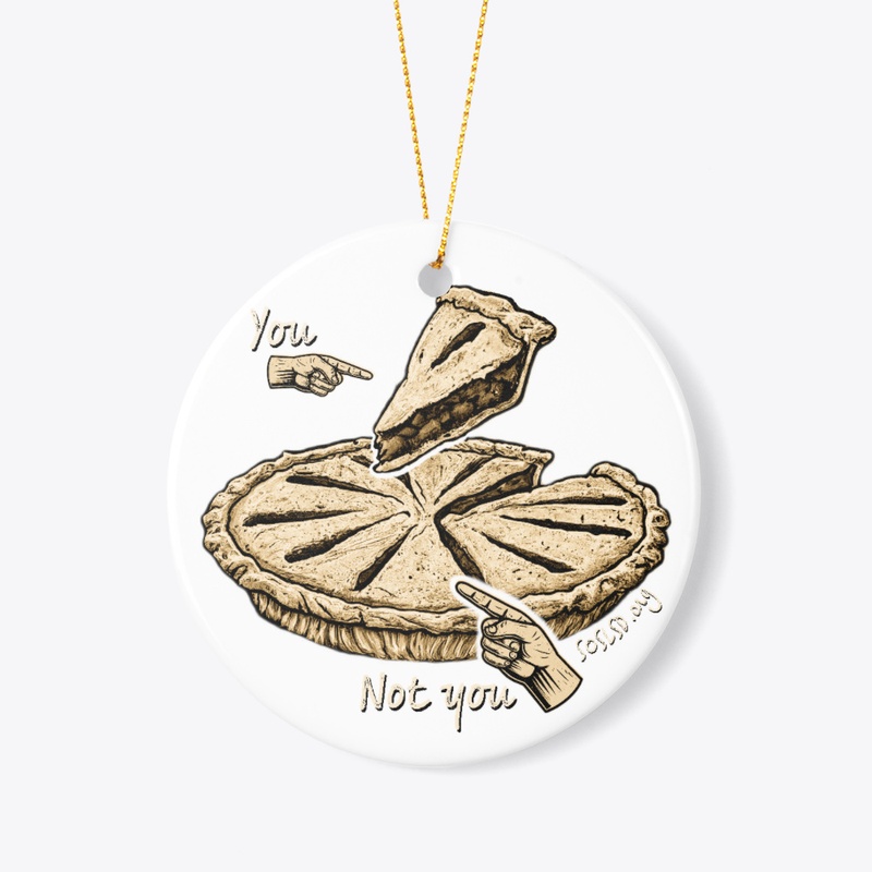 Honest Pie ornament in sepia tones