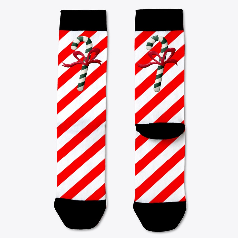 Candy Cane Holiday Socks