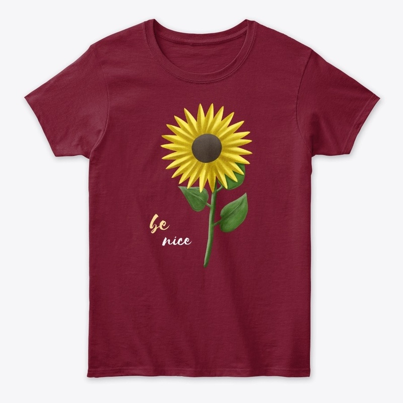 Be nice t-shirt - sunflower 
