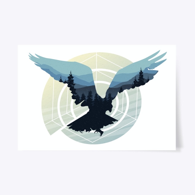 Bird Mom, Bird Dad Abstract Style