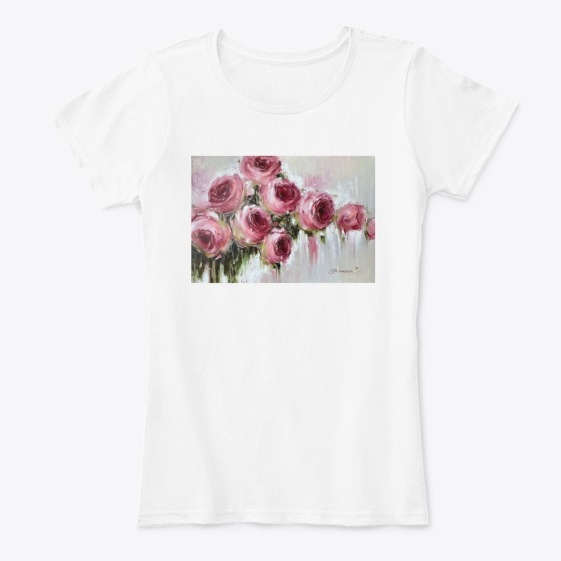 Abstract Pink Rose Flowers Fine Art