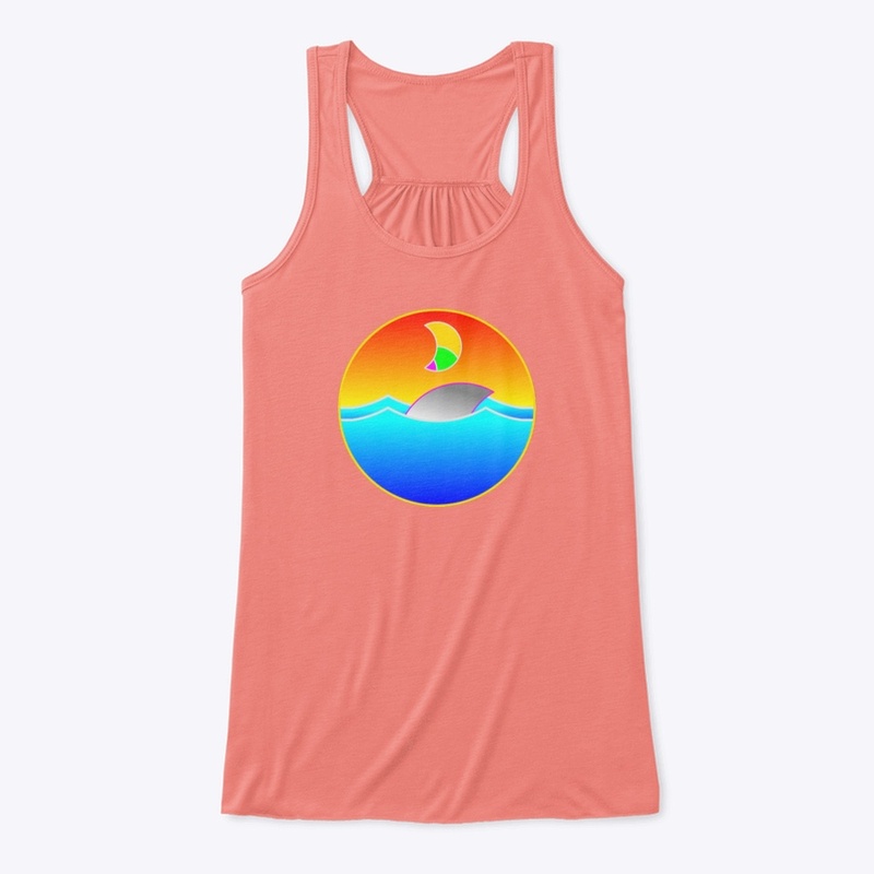 Geometric Sunset Shark Womens’ Top