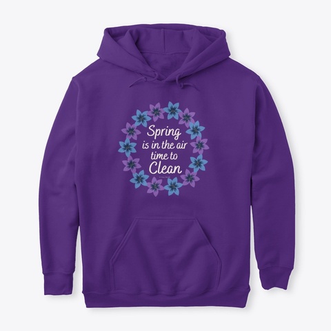 Spring Is In The Air Cleaning Purple T-Shirt Front