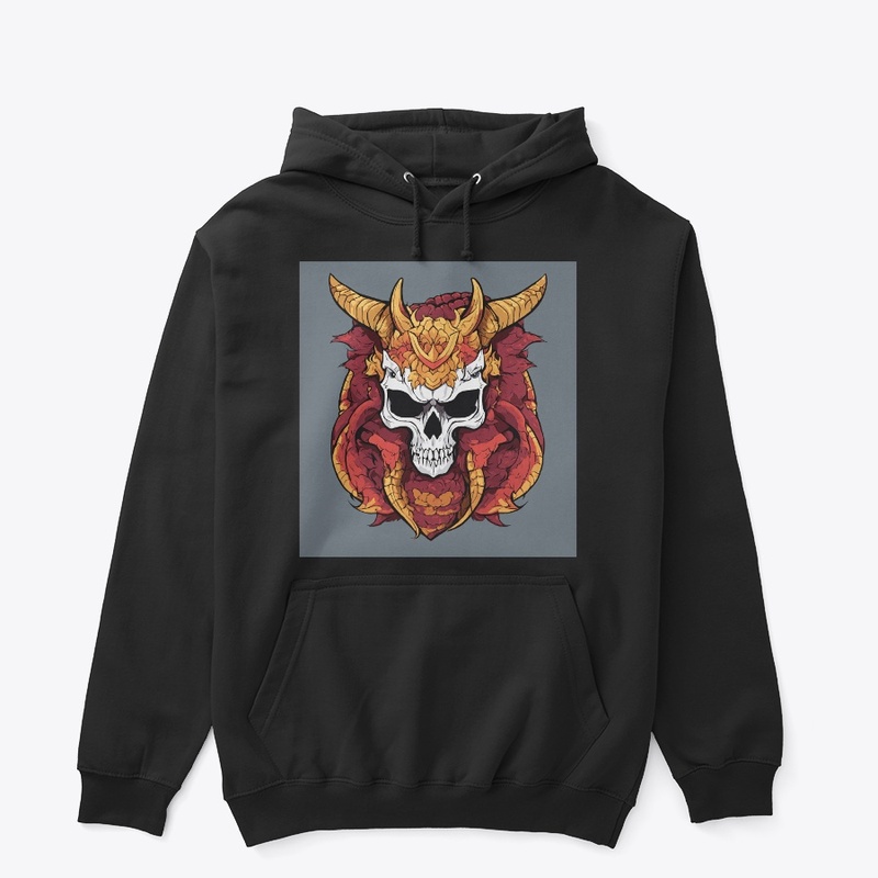 dragon mascot skull style 