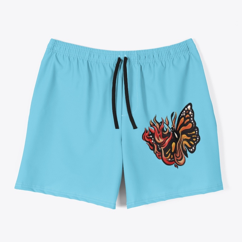 Burning Butterfly Swimming Trunks