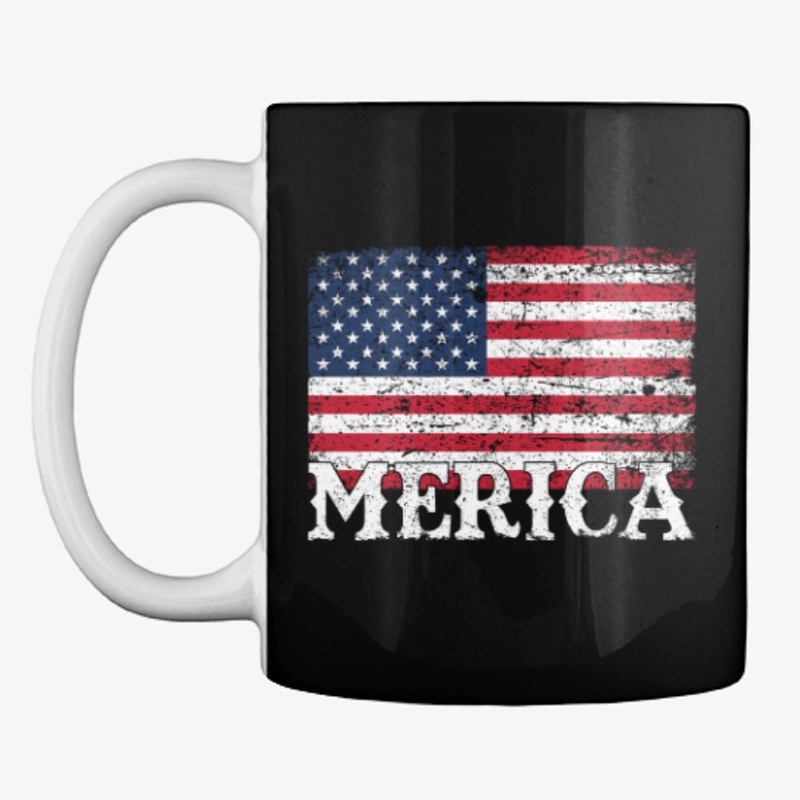 Merica 4th of July American Flag