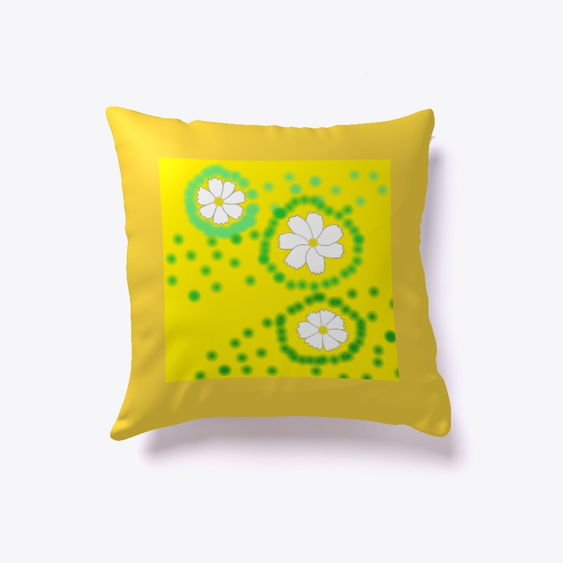 White Cosmos pillow