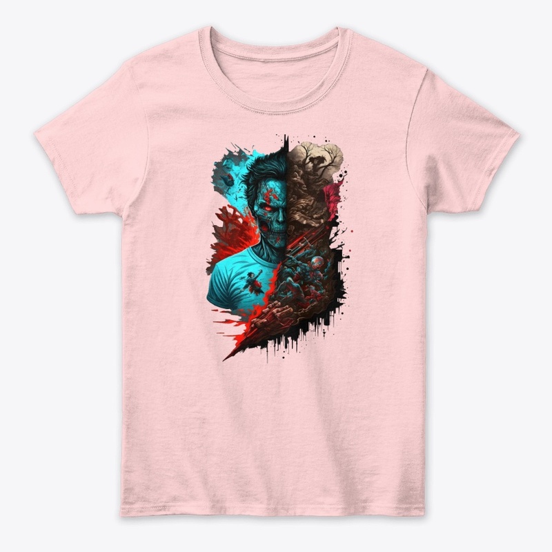 Zombie undead horror and horror blood