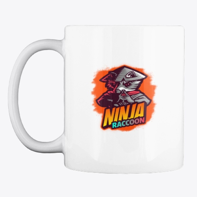 cartoon logo design: Ninja Raccoon