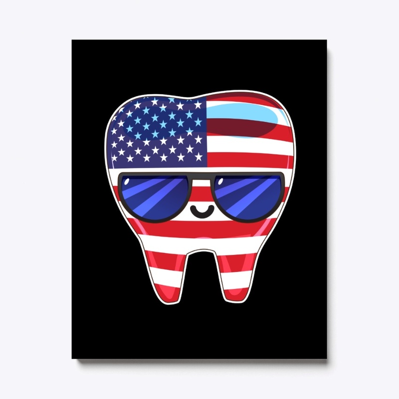 dentist usa flag, dentist, dental