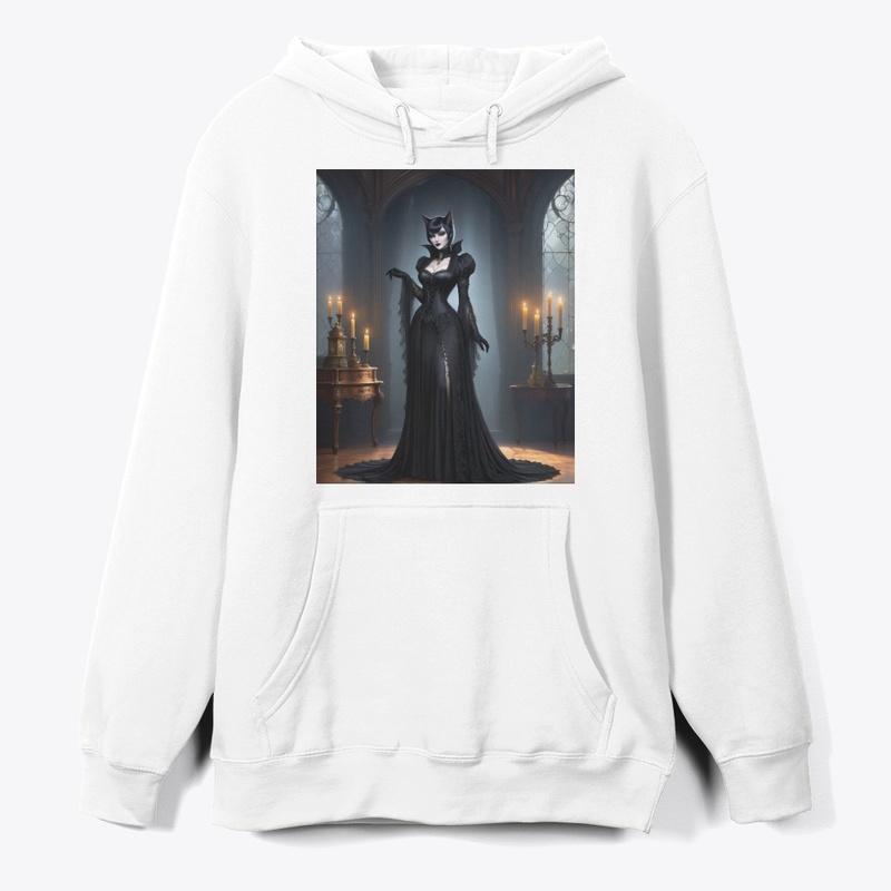 Gothic Catwoman in Elegant Attire