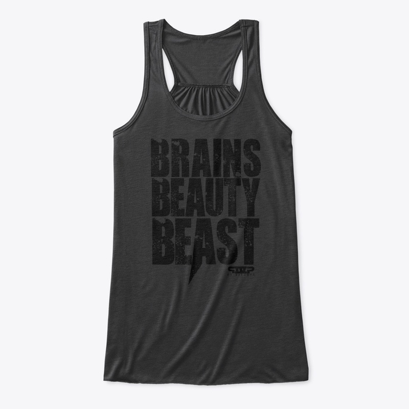 BRAINS BEAUTY BEAST Fitted Women's Tops