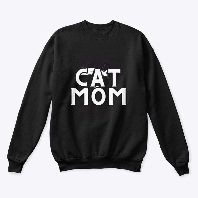 Cat Mom - Black and White