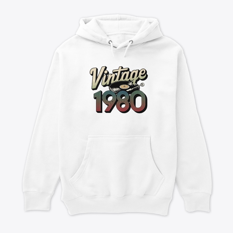 Vintage 1980 music lover t shirt design 