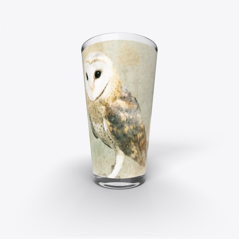 Western Barn Owl Watercolour Painting