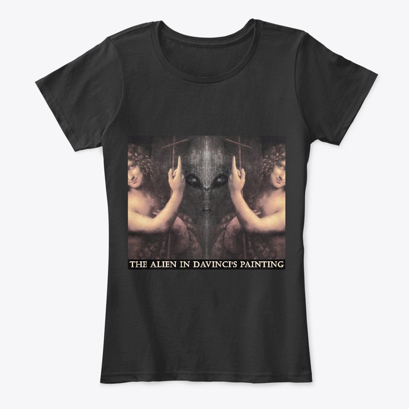 The Alien In Davinci's Painting  T-shirt
