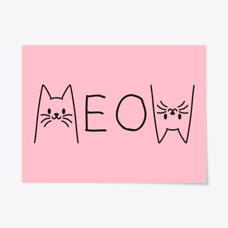 Meow Cats, Playful Typography