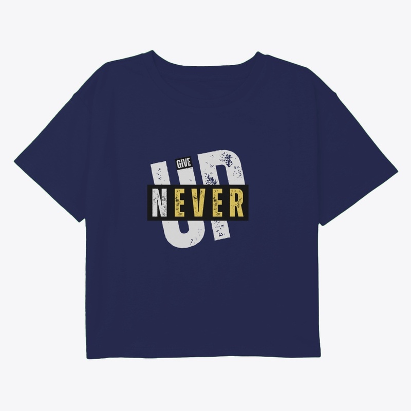 Never Give Up Bold Quote Design