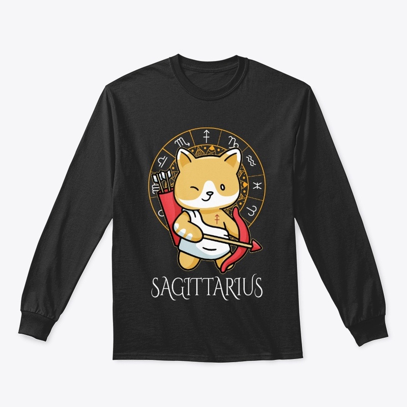 Sagittarius Zodiac Black T-Shirt