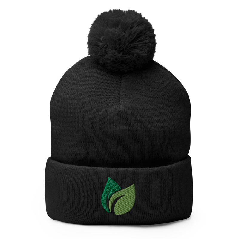 Leaves Pom Pom Beanie 