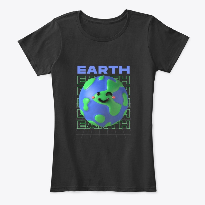 Earth Graphic Black T-Shirt