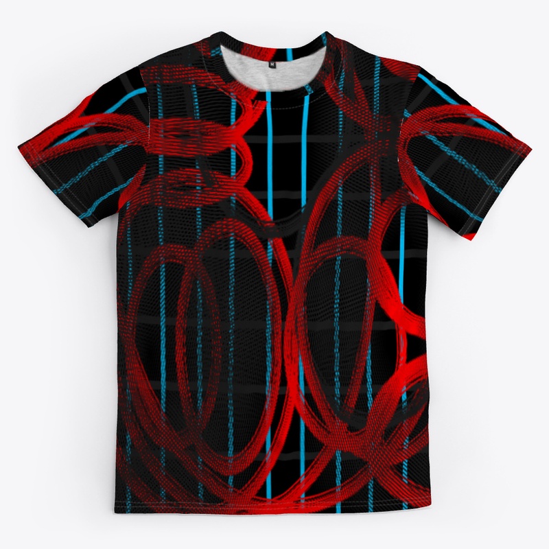 red Graphic Chains  "shirtwxt"