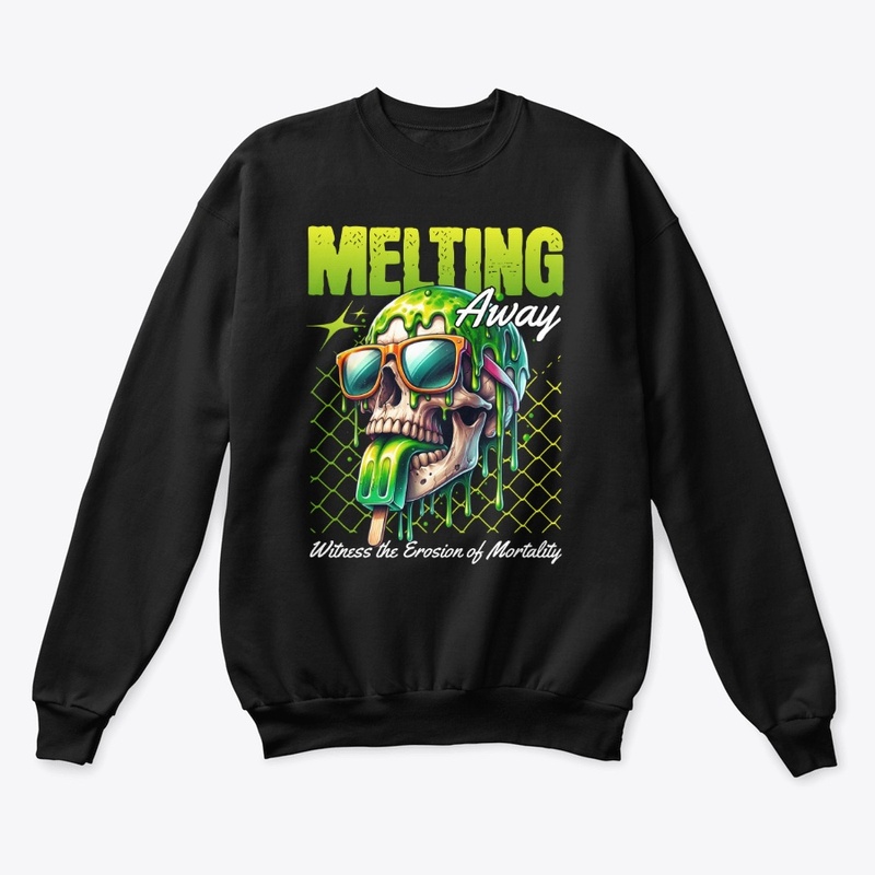 Trippy Skull Melting Away Streetwear Art