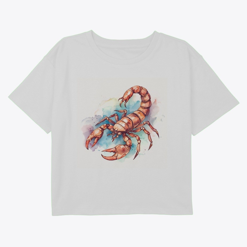 Scorpio in Fiery Watercolors